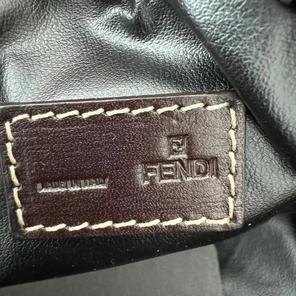 EUC  Fendi Zebra Animal Print Brown Fabric Bag Pouch Cosmetic Toiletry - Picture 10 of 11